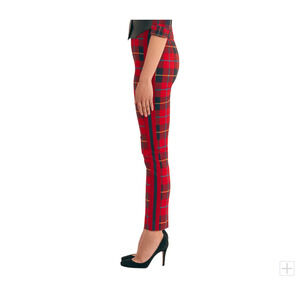 Gretchen Scott Designs Red Plaid Ankle Pants